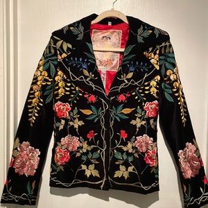 Biya embroidered jacket, size small